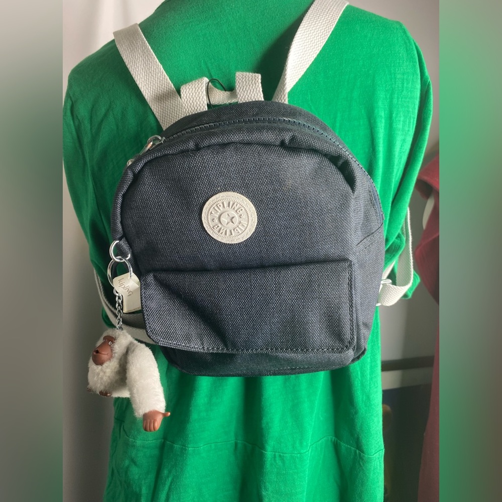 Kipling mini canvas  women’s backpack grey color